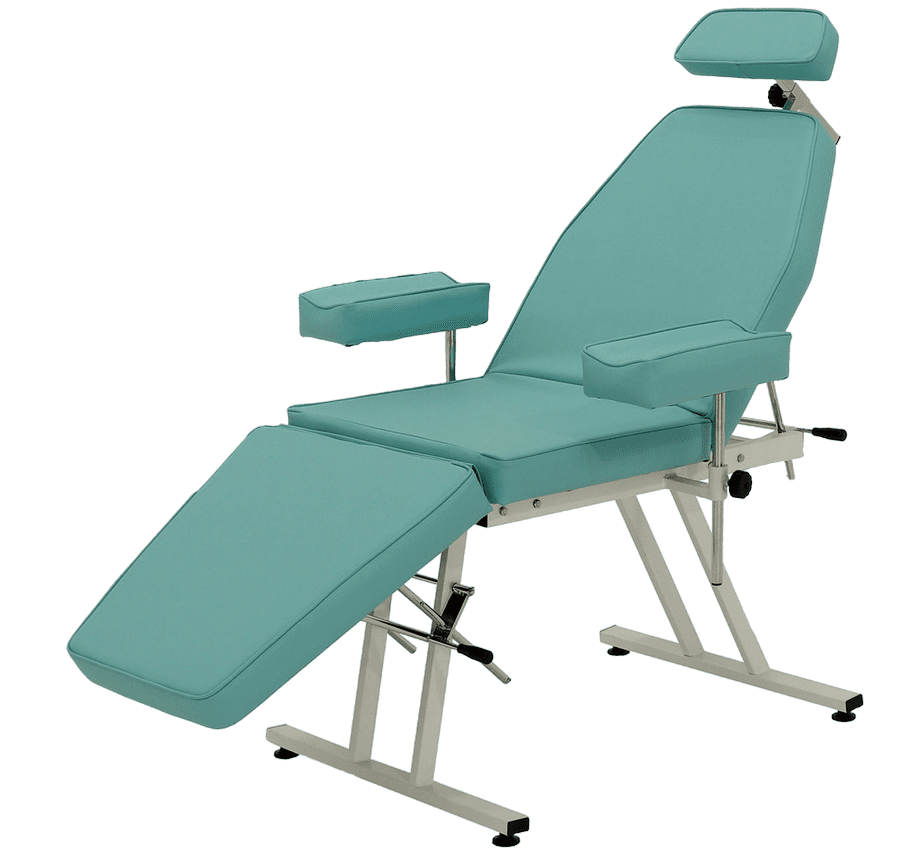 Кресло косметологическое механическое MedMos FIX-0B -зеленый цвет